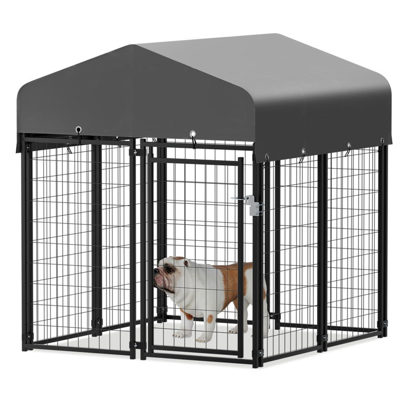 MoNiBloom Outdoor Dog Kennel Playpen Pet Enclosure Animal Run Crate Fence with UV Proof Roof Wayfair Canada